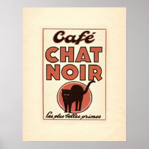 Vintages französisches Plakat "Café Chat noir"