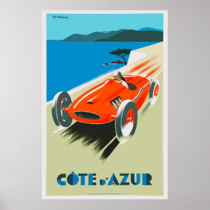 Vintages französisches Poster Cote d'Azur