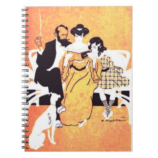 Vintages französisches Poster Notizblock