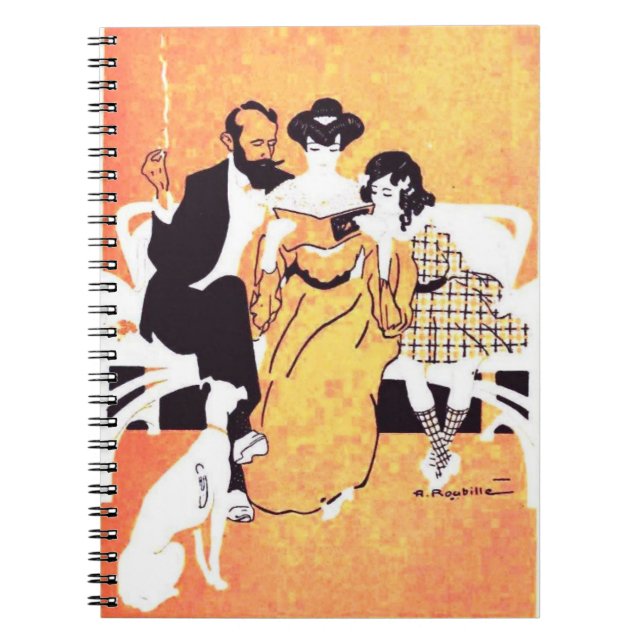 Vintages französisches Poster Notizblock (Vorderseite)