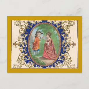 Vintages französisches Postkartendesign Postkarte