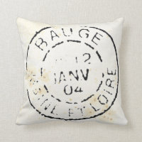 Vintages französisches Postkartenkissen (alte Post