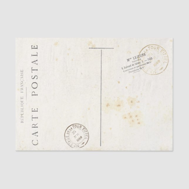 Vintages französisches Postkartenpapier Seidenpapier (Vorderseite)