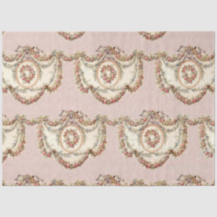 Vintages französisches Rosa-Rose-Blumengarten Deko Seidenpapier