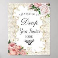 Vintages französisches Rosenstück Drop Panty Dusch