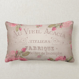 Vintages französisches shabbychic Rosenrosa mit Lendenkissen