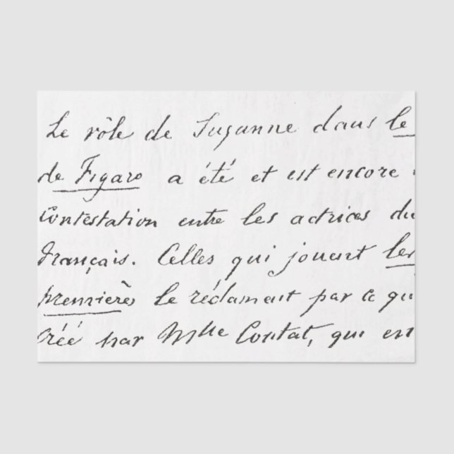 Vintages französisches Skriptbriefpapier Seidenpapier