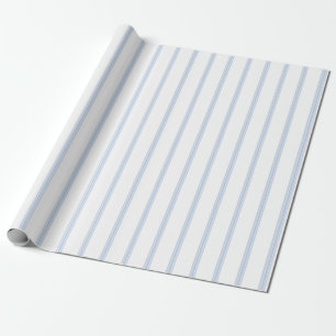 Vintages französisches Strickmuster blaues Geschen Geschenkpapier