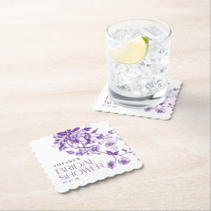 Vintages französisches Toile-Floral-Brautparty Untersetzer