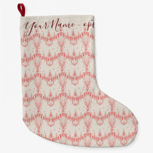 Vintages französisches Toile Inspiriert Woodland Großer Weihnachtsstrumpf