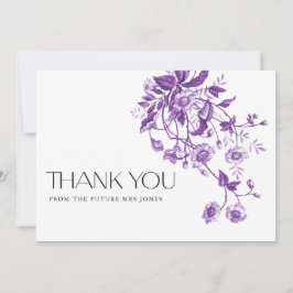 Vintages französisches Toile Lila Brautparty Dankeskarte