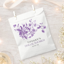 Vintages französisches Toile Lila Brautparty Geschenktütchen