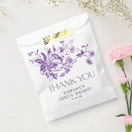 Vintages französisches Toile Lila Brautparty Geschenktütchen