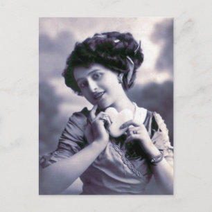 "Vintages Französisches Valentin" Feiertagspostkarte