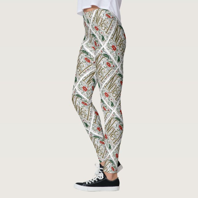 Vintages französisches Weihnachtsgeschenk-Weihnach Leggings (Links)