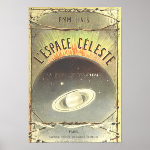 Vintages französisches Weltraumposter Poster