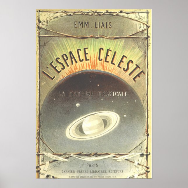 Vintages französisches Weltraumposter Poster (Vorne)