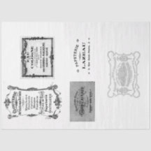 Vintages französisches Werbedekoupage-Papier