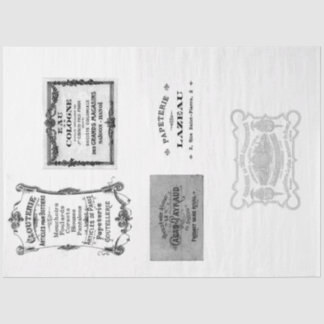 Vintages französisches Werbedekoupage-Papier Seidenpapier
