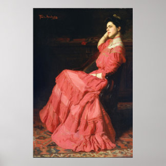 Vintages Frauenportrait von Thomas Anshutz Pos Poster