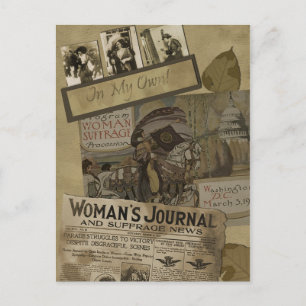 Vintages "Frauensuffrage"-Scrapbook Postkarte