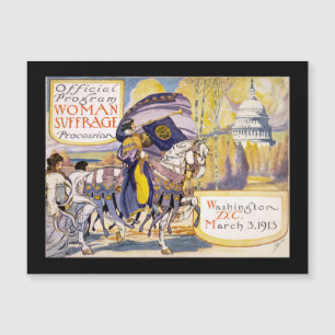 Vintages Frauenwahlposter Magnetkarte