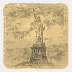 Vintages Freiheitsstatue, New York - Aufkleber