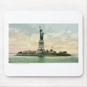 Vintages "Freiheitsstatue" Plakat. New York. Mousepad