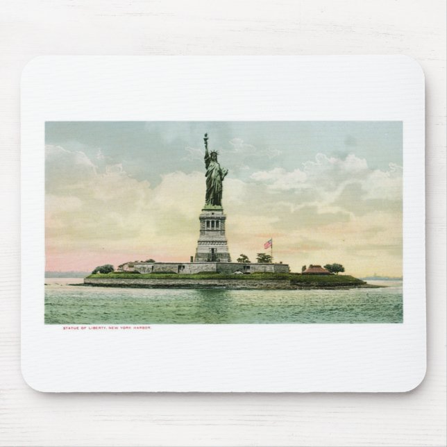Vintages "Freiheitsstatue" Plakat. New York. Mousepad (Vorne)