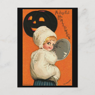 Vintages freudiges Halloween-Baby Postkarte