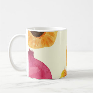 Vintages Frischobst Wasserfarbendesign Kaffeetasse