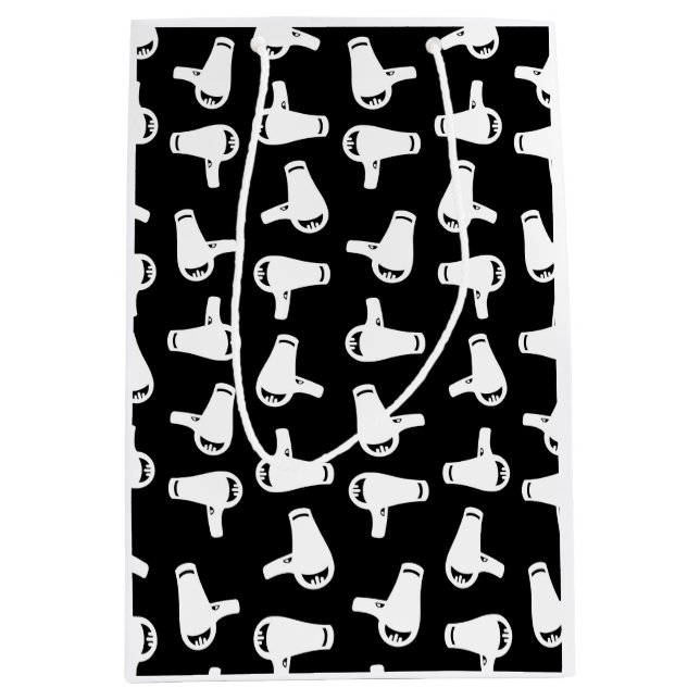 Vintages Friseur-Muster Druckmuster  Friseur Threa Mittlere Geschenktüte (Vorderseite)