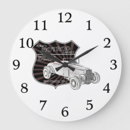 Vintages Frisierte Auto Garage Große Wanduhr