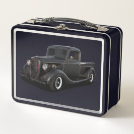 Vintages Frisierte Auto Lieferwagen LKW Metall Brotdose