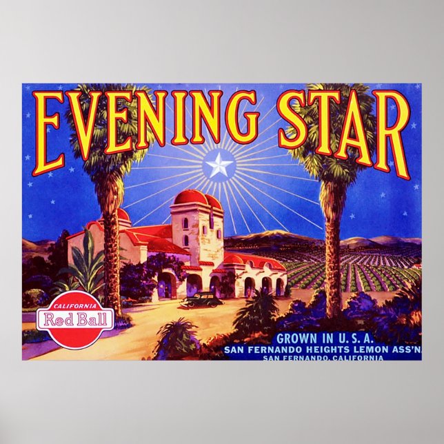 Vintages Fruchtkäfigetikett Poster (Vorne)