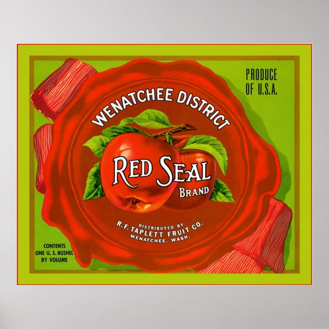 Vintages Fruchtkäfigetikett Poster (Vorne)