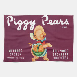 Vintages Fruchtkorb Geschirrtuch