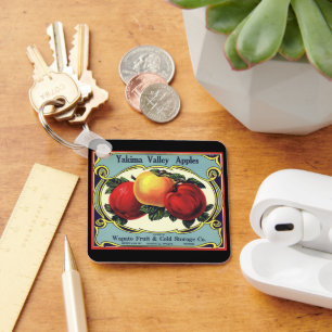 Vintages Fruchtkorb Schlüsselanhänger