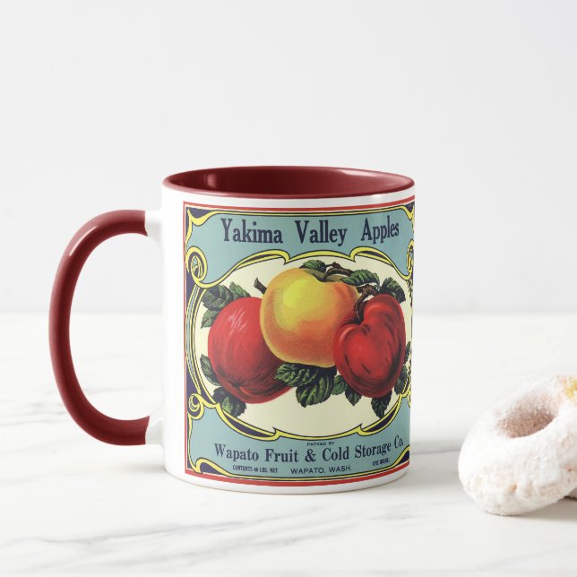 Vintages Fruchtkorb Tasse (Mit Donut)
