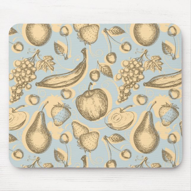 Vintages Fruchtmuster Mousepad (Vorne)