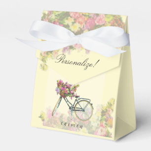 Vintages Frühlings-Blumen-Fahrrad Geschenkschachtel