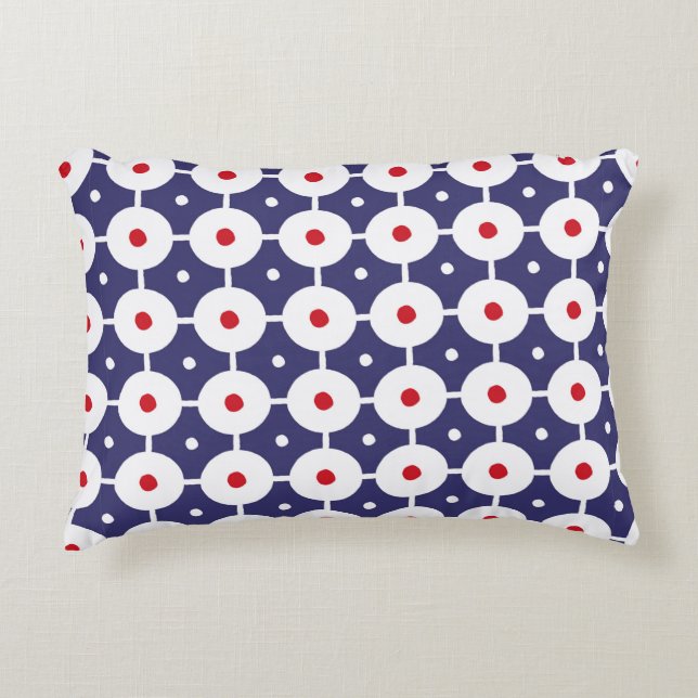 Vintages funky Retro nahtloses Muster. Naht Dekokissen (Vorderseite)