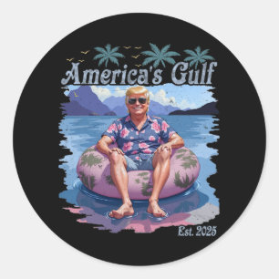 Vintages Funny Trump Shirt Amerikas Golf Trump Mer Runder Aufkleber