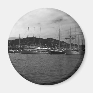 Vintages Fürstentum Monaco Der Hafen Magnet