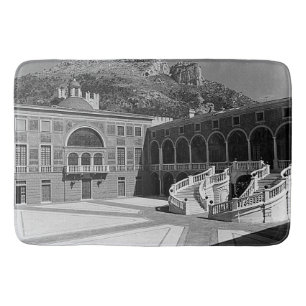 Vintages Fürstentum Monaco Palast Hof Badematte