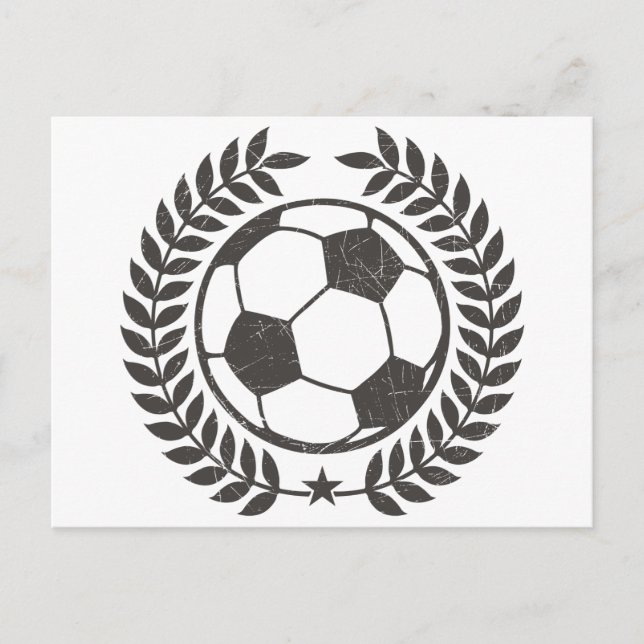 Vintages Fußballee und Star Postkarte (Vorderseite)