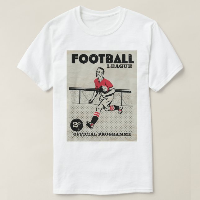Vintages Fußballprogramm T-Shirt (Design vorne)