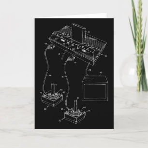 Vintages Gaming-Diagramm - Videospiel-Joystick-Con Karte
