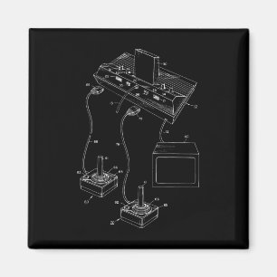 Vintages Gaming-Diagramm - Videospiel-Joystick-Con Magnet