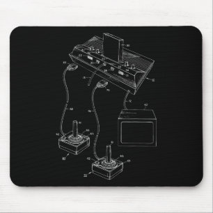 Vintages Gaming-Diagramm - Videospiel-Joystick-Con Mousepad